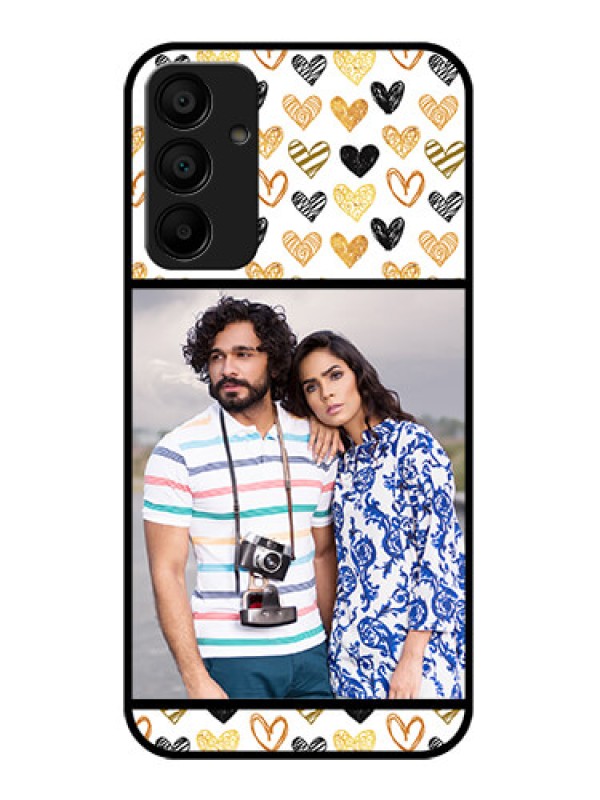 Custom Galaxy M15 5G Custom Glass Phone Case - Love Symbol Design