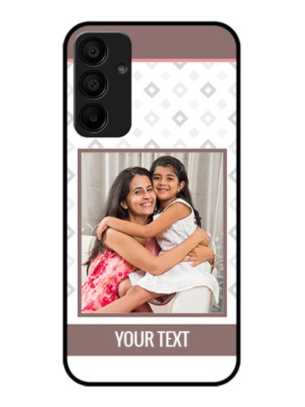 Custom Galaxy M15 5G Custom Glass Phone Case - Simple Diamond Design