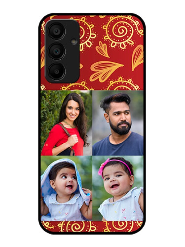 Custom Galaxy M15 5G Custom Glass Phone Case - 4 Image Traditional Design