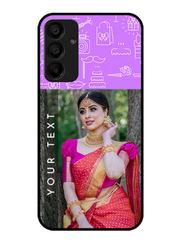 Custom Galaxy M15 5G Custom Glass Phone Case - Birthday Icons Design