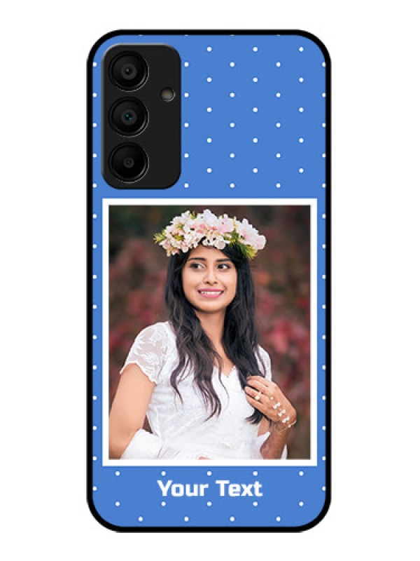 Custom Galaxy M15 5G Custom Glass Phone Case - Polka Dots Design