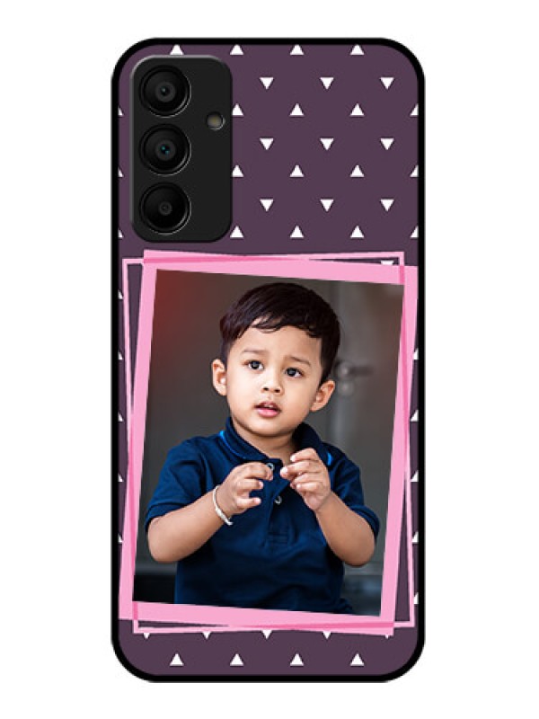Custom Galaxy M15 5G Custom Glass Phone Case - Triangle Pattern Dotted Design