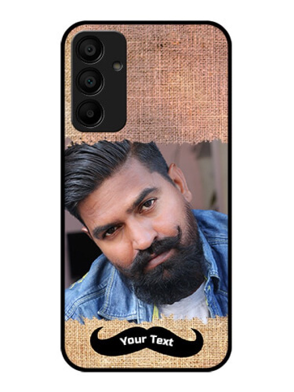Custom Galaxy M15 5G Custom Glass Phone Case - With Texture Design