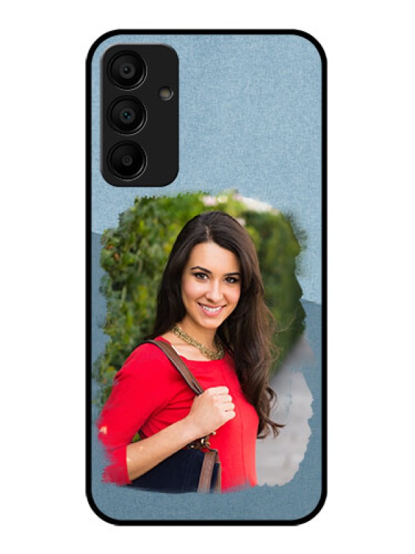 Custom Galaxy M15 5G Custom Glass Phone Case - Grunge Line Art Design
