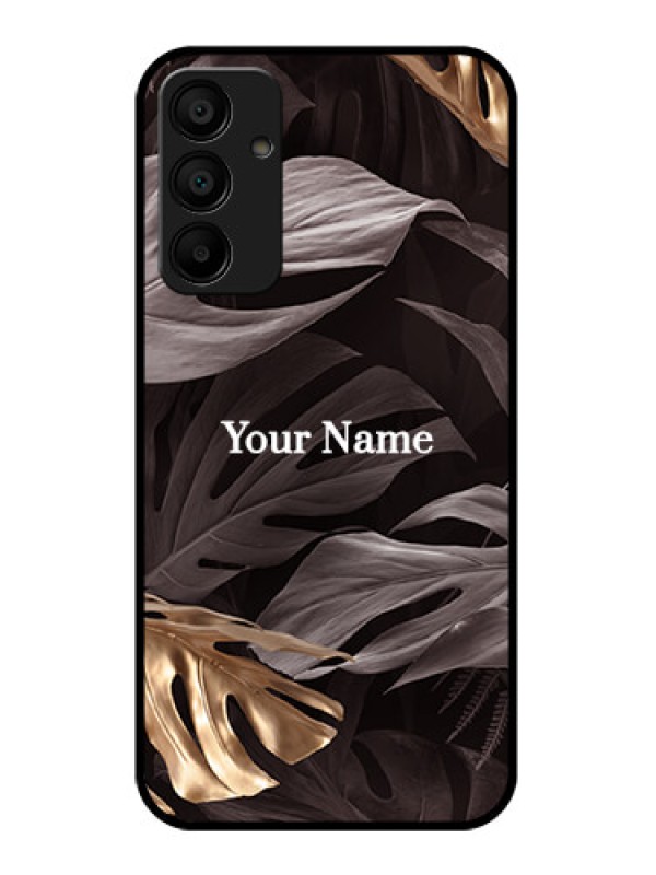 Custom Galaxy M15 5G Custom Glass Phone Case - Wild Leaves Digital Paint Design