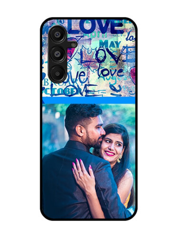 Custom Galaxy M16 5G Custom Glass Phone Case - Colorful Love Design