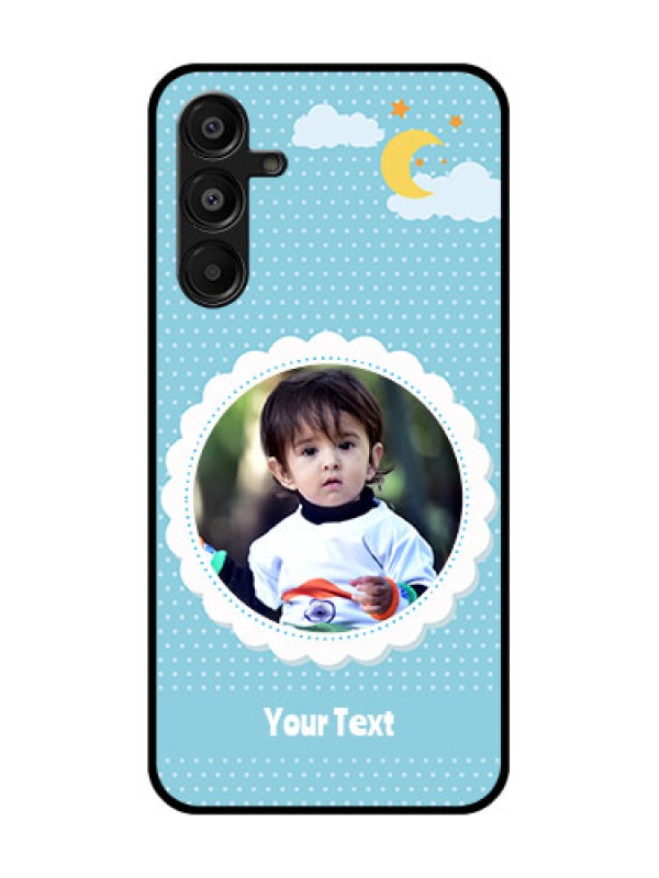 Custom Galaxy M16 5G Custom Glass Phone Case - Violet Pattern Design