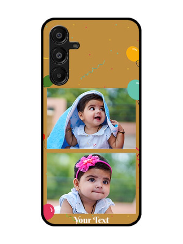 Custom Galaxy M16 5G Custom Glass Phone Case - Image Holder With Birthday Celebrations Design