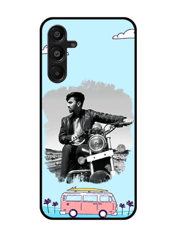 Custom Galaxy M16 5G Custom Glass Phone Case - Travel and Adventure Design