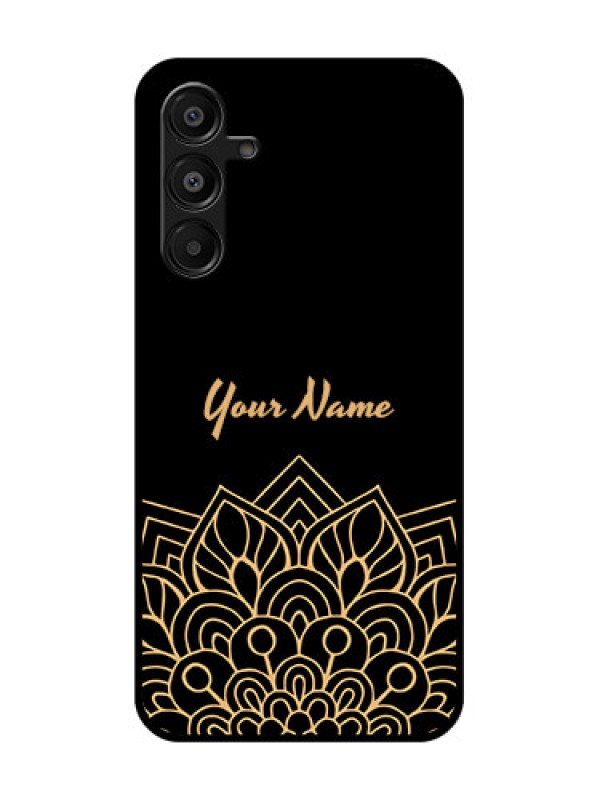 Custom Galaxy M16 5G Custom Glass Phone Case - Golden Mandala Design