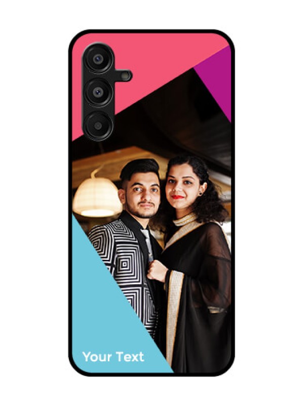 Custom Galaxy M16 5G Custom Glass Phone Case - Stacked Triple Colour Design
