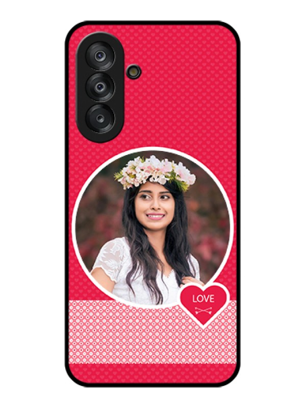 Custom Samsung Galaxy M17 5G Custom Glass Phone Case - Pink Color Pattern Design