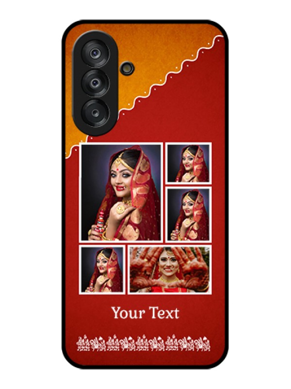Custom Samsung Galaxy M17 5G Custom Glass Phone Case - Wedding Pic Upload Design