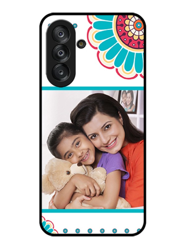 Custom Samsung Galaxy M17 5G Custom Glass Phone Case - Flower Design