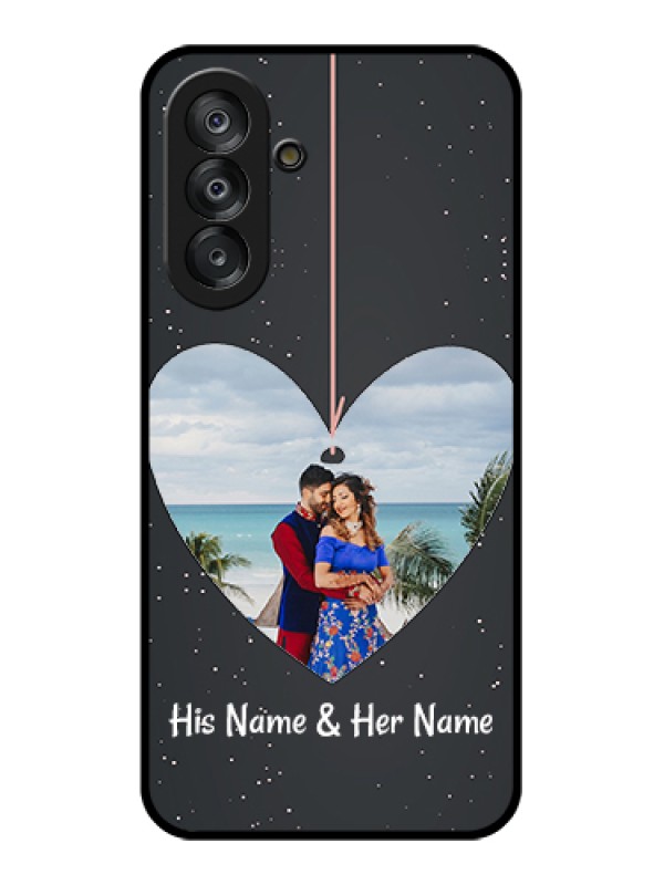 Custom Samsung Galaxy M17 5G Custom Glass Phone Case - Hanging Heart Design