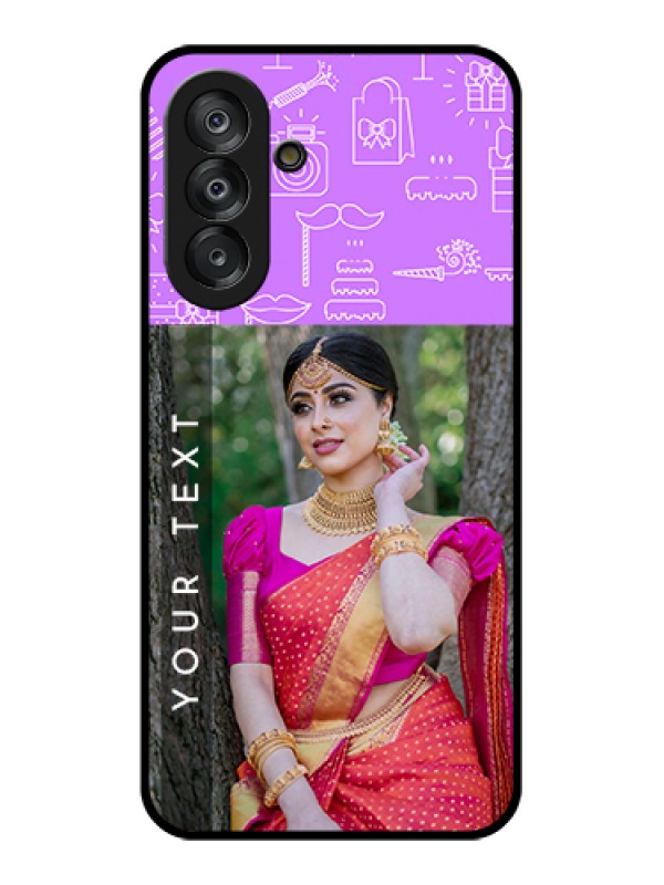 Custom Samsung Galaxy M17 5G Custom Glass Phone Case - Birthday Icons Design