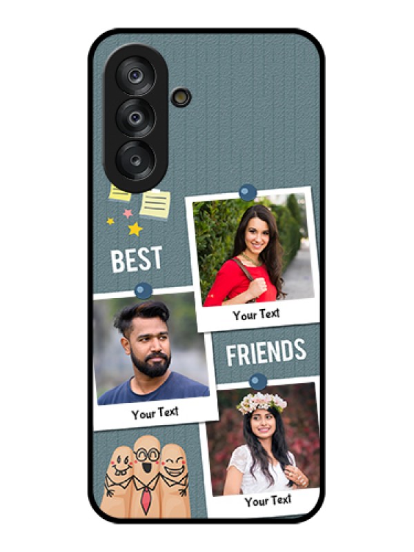 Custom Samsung Galaxy M17 5G Custom Glass Phone Case - Sticky Frames And Friendship Design