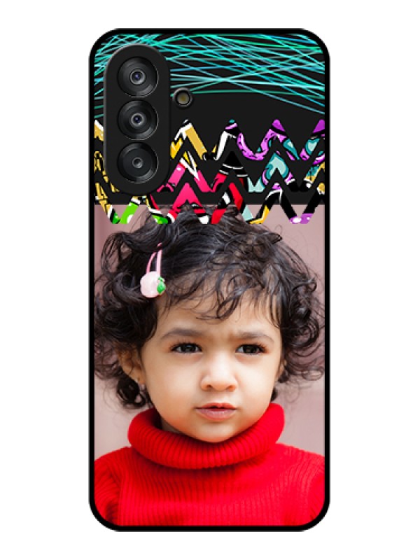 Custom Samsung Galaxy M17 5G Custom Glass Phone Case - Neon Abstract Design