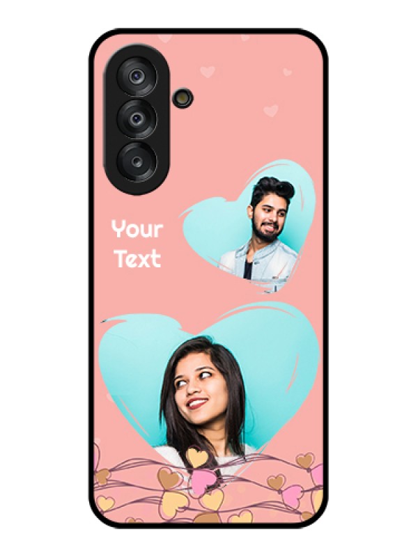 Custom Samsung Galaxy M17 5G Custom Glass Phone Case - Love Doodle Design