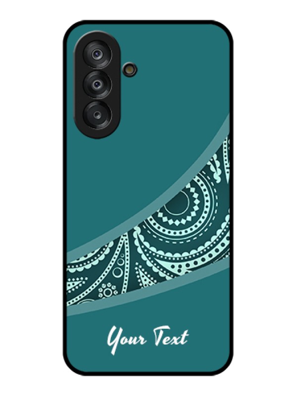 Custom Samsung Galaxy M17 5G Custom Glass Phone Case - Semi Visible Floral Design