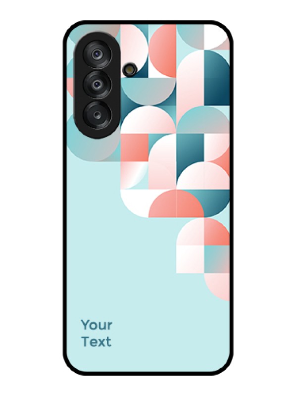 Custom Samsung Galaxy M17 5G Custom Glass Phone Case - Stylish Semi - Circle Pattern Design