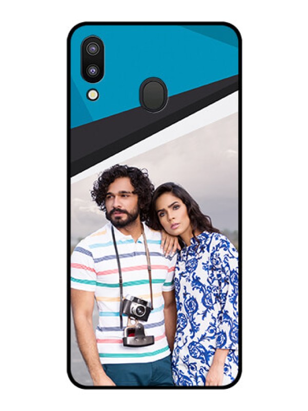 Custom Galaxy M20 Photo Printing on Glass Case - Simple Pattern Photo Upload Design