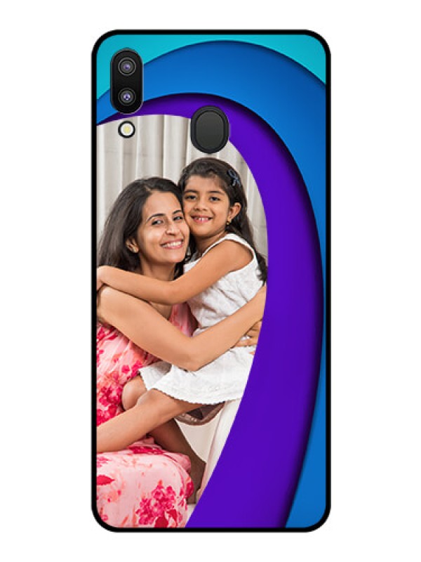 Custom Galaxy M20 Photo Printing on Glass Case - Simple Pattern Design