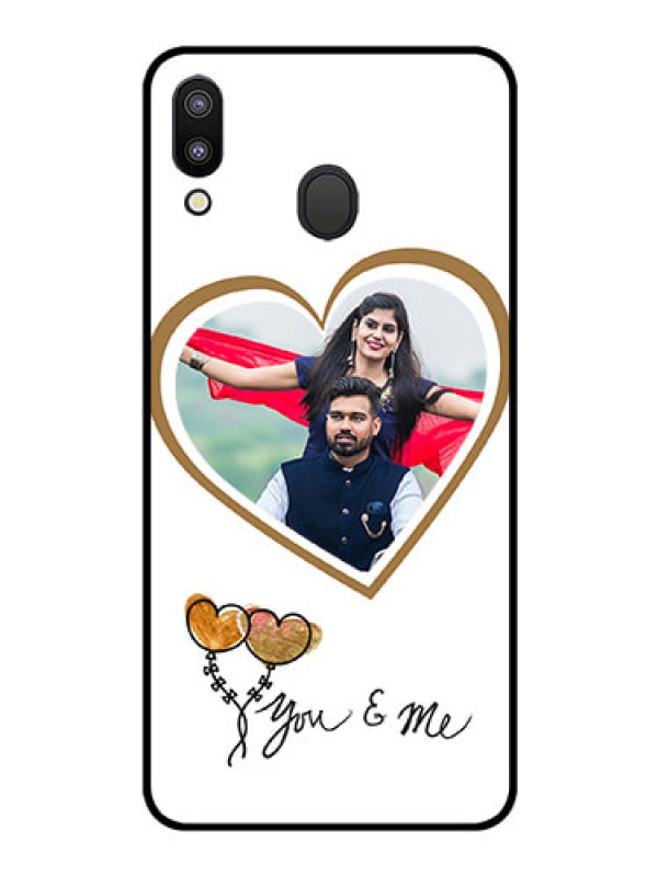 Custom Galaxy M20 Custom Glass Mobile Case - You & Me Design