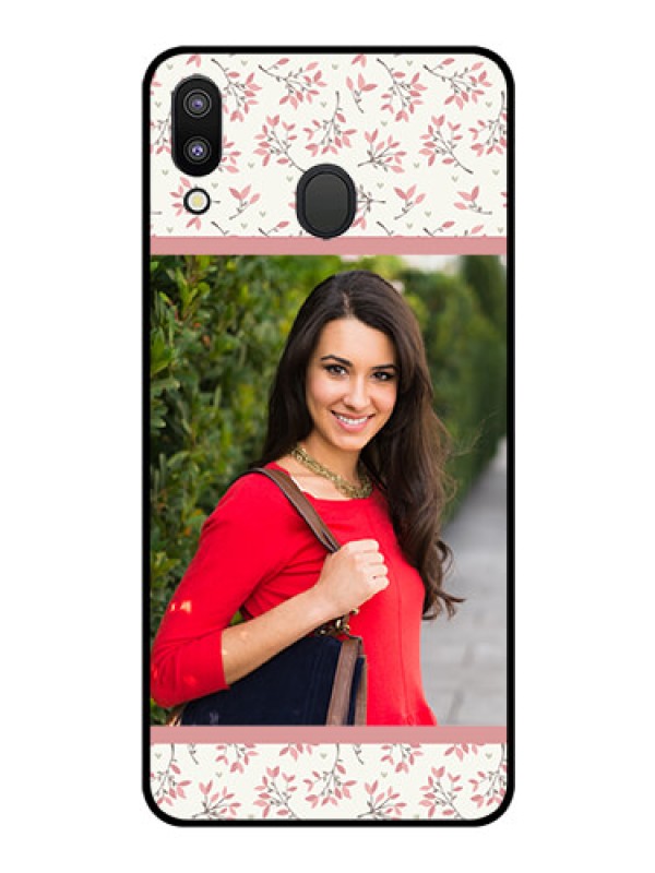 Custom Galaxy M20 Custom Glass Phone Case - Premium Floral Design