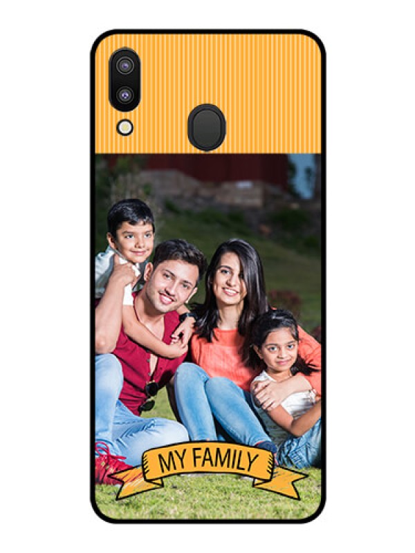Custom Galaxy M20 Custom Glass Phone Case - My Family Design