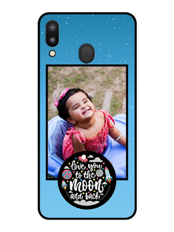 Custom Galaxy M20 Custom Glass Mobile Case - Wave Pattern Colorful Design