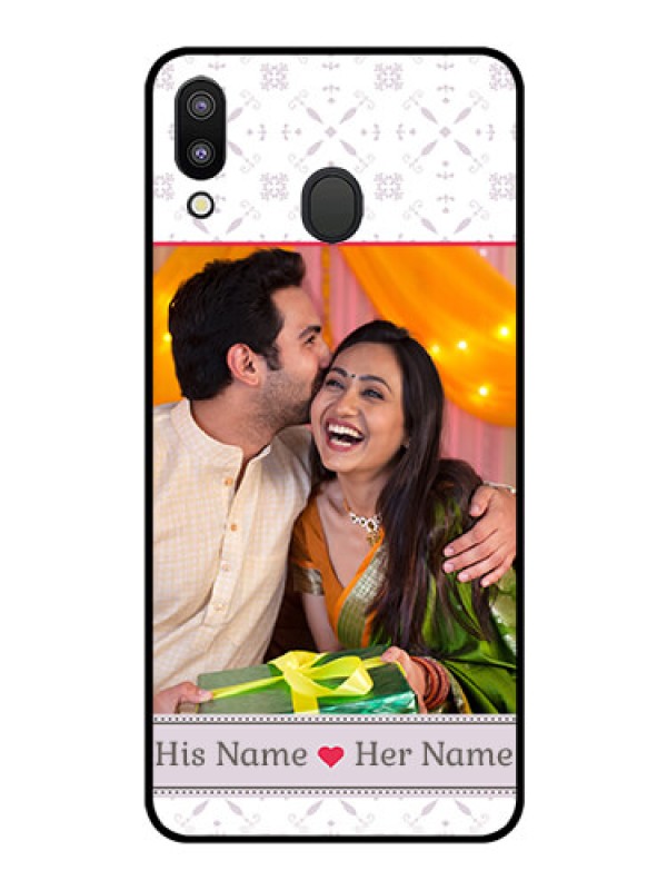 Custom Galaxy M20 Custom Glass Mobile Case - with Photo and Ethnic Design