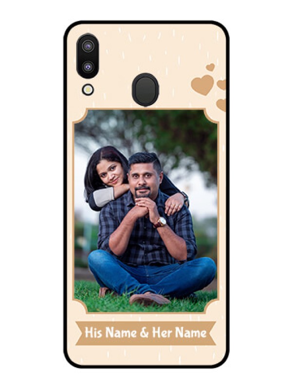 Custom Galaxy M20 Custom Glass Phone Case - with confetti love design 