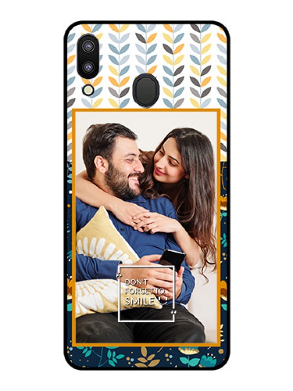 Custom Galaxy M20 Custom Glass Mobile Case - Pattern Design