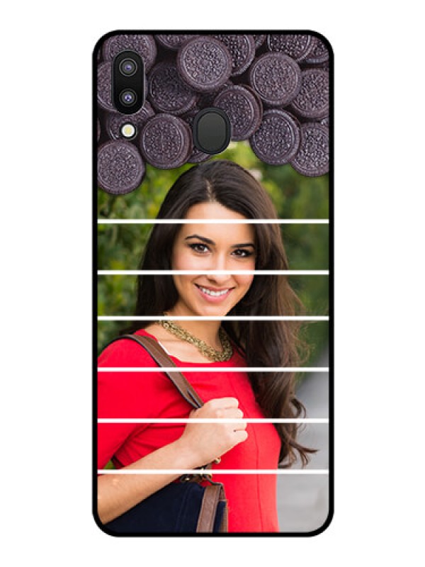 Custom Galaxy M20 Custom Glass Phone Case - with Oreo Biscuit Design
