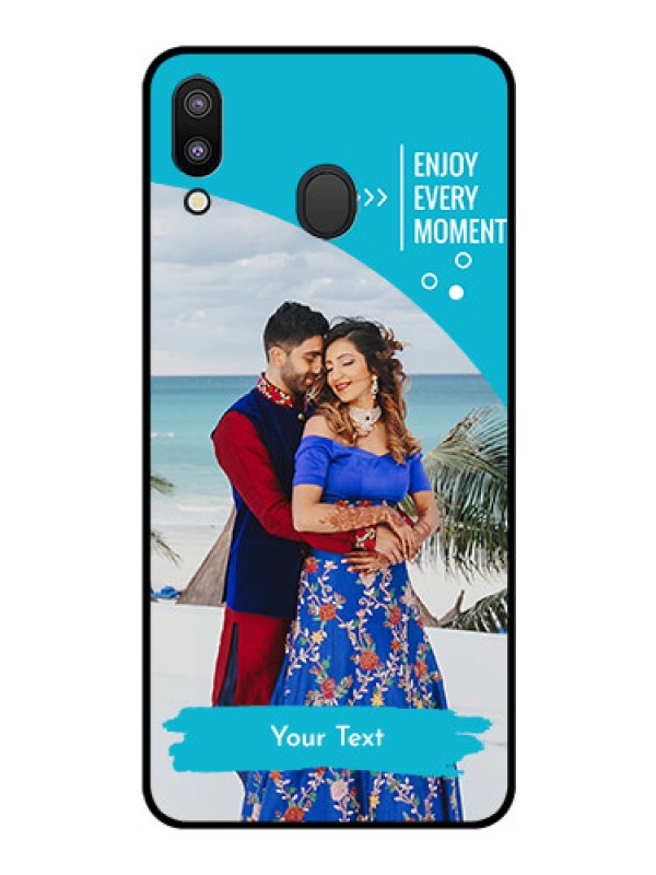 Custom Galaxy M20 Custom Glass Mobile Case - Happy Moment Design