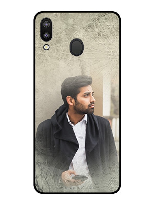 Custom Galaxy M20 Custom Glass Phone Case - with vintage design