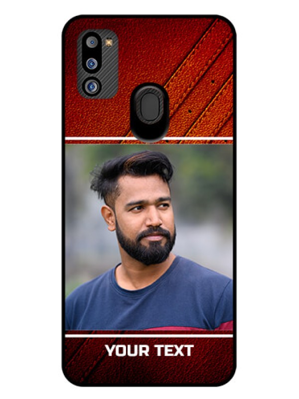 Custom Galaxy M21 2021 Edition Personalized Glass Phone Case - Leather Phone Case Design