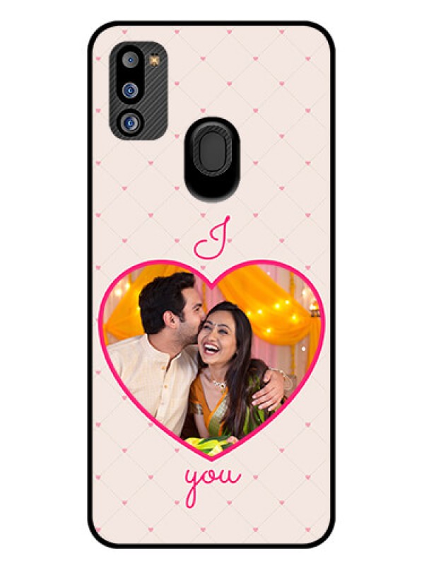 Custom Galaxy M21 2021 Edition Custom Glass Mobile Case - Heart Shape Design