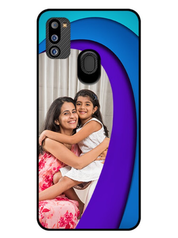 Custom Galaxy M21 2021 Edition Photo Printing on Glass Case - Simple Pattern Design