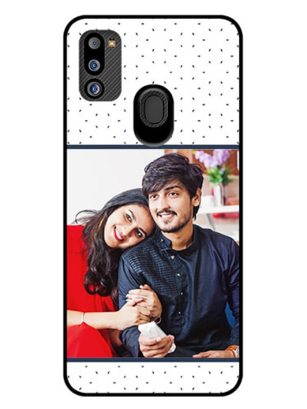 Custom Galaxy M21 2021 Edition Personalized Glass Phone Case - Premium Dot Design