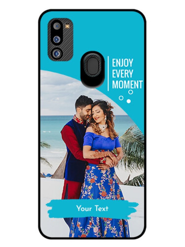 Custom Galaxy M21 2021 Edition Custom Glass Mobile Case - Happy Moment Design