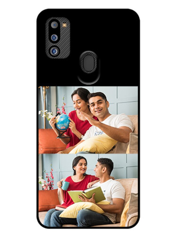 Custom Galaxy M21 2021 Edition 2 Images on Glass Phone Cover
