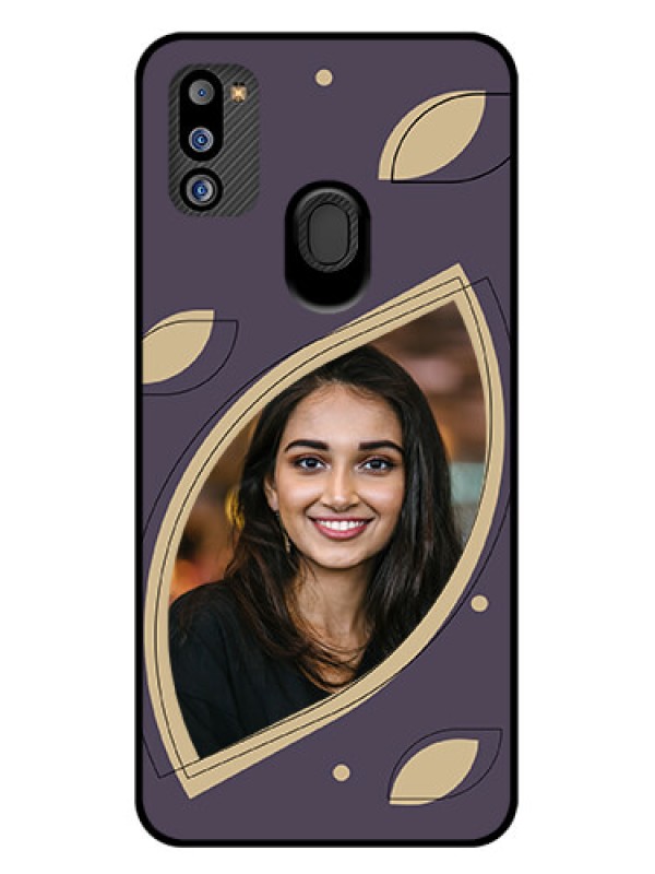Custom Galaxy M21 2021 Custom Glass Mobile Case - Falling Leaf Design