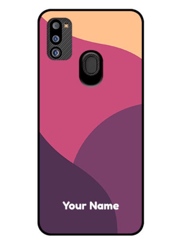 Custom Galaxy M21 2021 Custom Glass Phone Case - Mixed Multi-colour abstract art Design