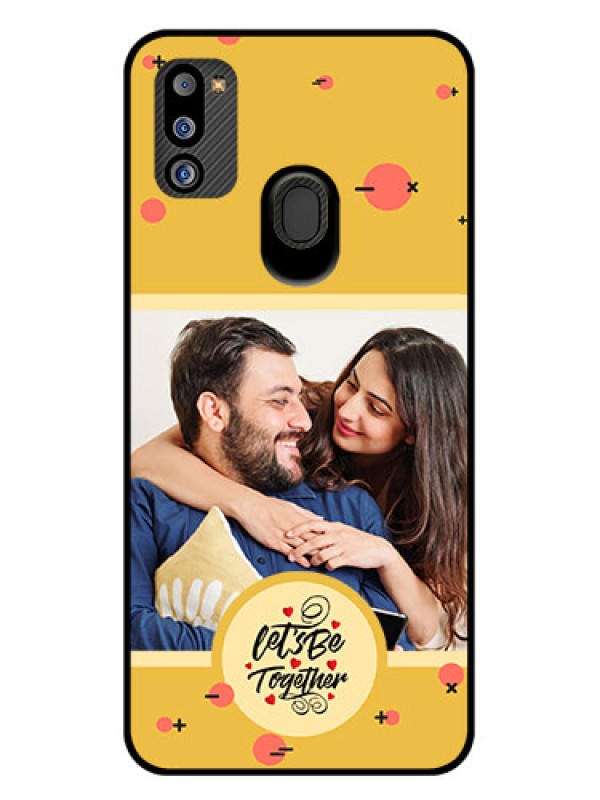 Custom Galaxy M21 2021 Photo Printing on Glass Case - Lets be Together Design