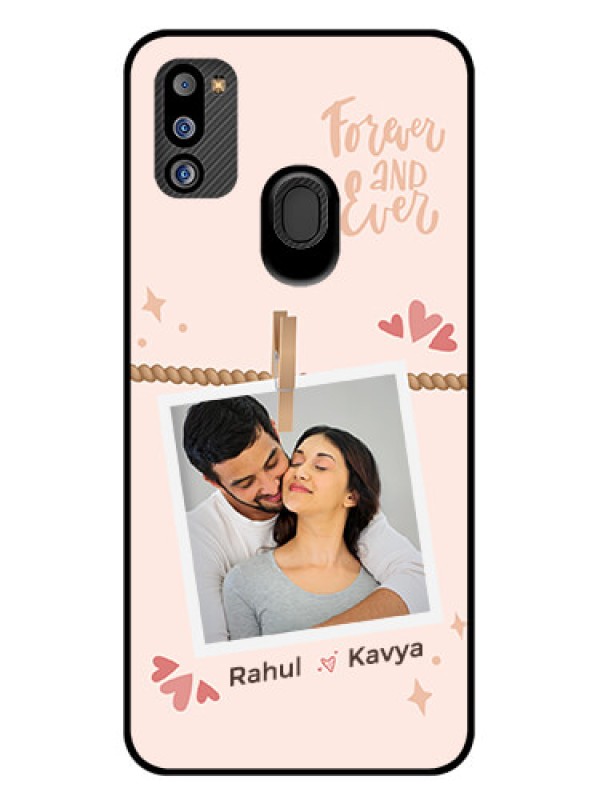 Custom Galaxy M21 2021 Custom Glass Phone Case - Forever and ever love Design