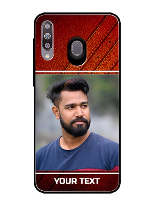 Custom Samsung Galaxy M30 Personalized Glass Phone Case  - Leather Phone Case Design
