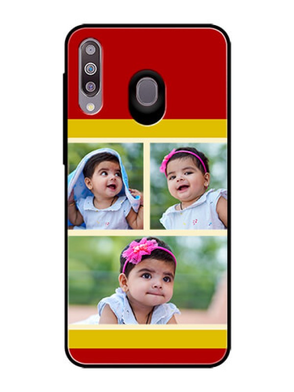 Custom Samsung Galaxy M30 Custom Glass Mobile Case  - Multiple Pic Upload Design
