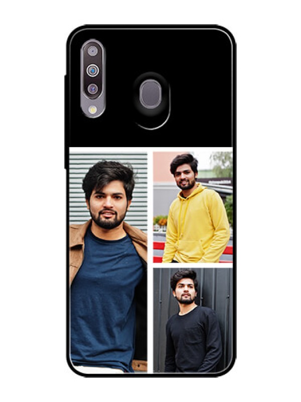 Custom Samsung Galaxy M30 Photo Printing on Glass Case  - Upload Multiple Picture Design